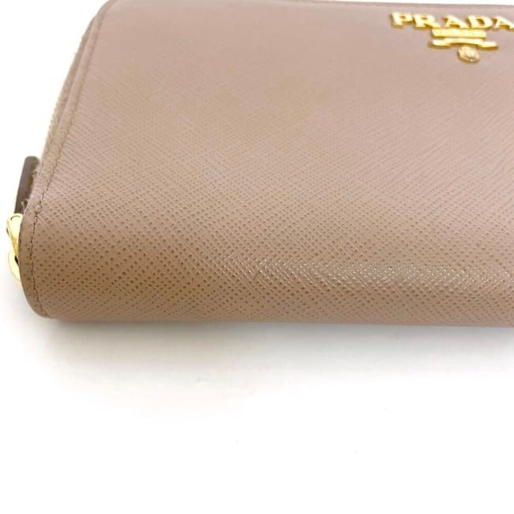 Prada Round Zipper Long Wallet Beige 1 Ml506 Wallet - Picture 5 of 10